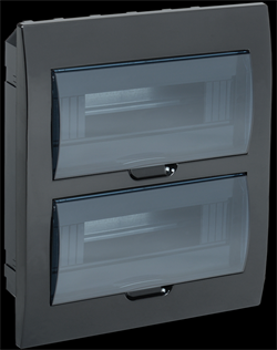 IEK KREPTA 3 Корпус пластиковый ЩРВ-П-24 IP41 черный скрыт.монтаж MKP12-V-24-41-K02 - фото 77418