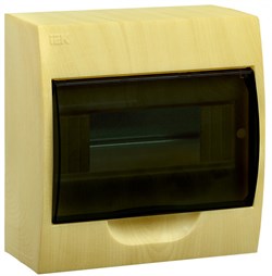 IEK KREPTA 3 Корпус пластиковый ЩРН-П-8  IP41 сосна откр.монтаж MKP12-N-08-41-K34 - фото 77453