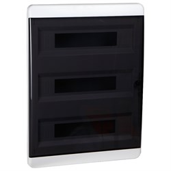 КЭАЗ Корпус пластиковый Встраиваемый OptiBox P-BVK-2-54-IP41 Прозрачная черная дверь 117960 - фото 77499