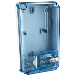 КЭАЗ Корпус пластиковый для установки счетчика OptiBox P-KNS-4-04-IP66 Прозрачная синяя дверь 245397 - фото 77526