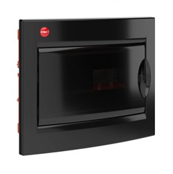 DKC Щиток встраиваемый с дверцей 12 мод.,IP41, черный, с клеммным блоком 63А RB12B4TBD - фото 77537