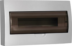 IEK GENERICA Корпус пластиковый ЩРН-П-18 черн. прозр. дверь IP41 MKP12-N-18-41-G - фото 77636