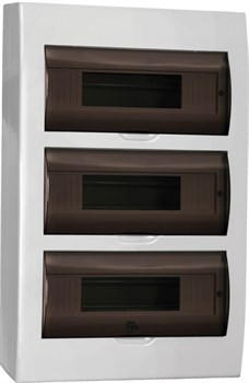 IEK GENERICA Корпус пластиковый ЩРН-П-36 черн. прозр. дверь IP41 MKP12-N-36-41-G - фото 77641