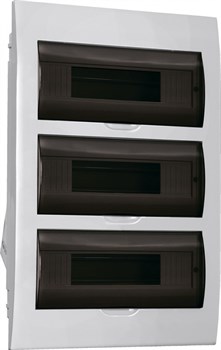 IEK GENERICA Корпус пластиковый ЩРВ-П-36 черн. прозр. дверь IP41 MKP12-V-36-41-G - фото 77649