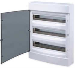 EKF Щит распределительный навесной "Unix" прозрачная дверь 3х18 модулей IP40 EKF PROxima ux-3x18-n - фото 77769