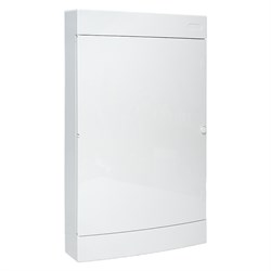 Щит комбинированный "Unix" белая дверь (2х18 модулей + 1 монтажная плата) IP40 ux-2x18+1m-nw - фото 77792