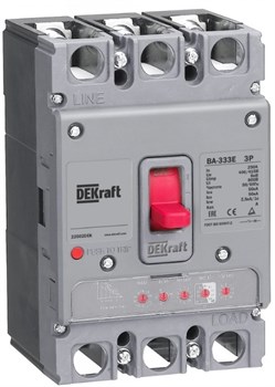 Dekraft Силовой автоматический выключатель с электрон. расц. 3P 125А 50кА ВА-333E 22500DEK - фото 78811