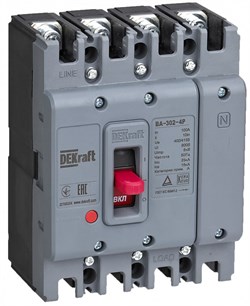 Dekraft Силовой автоматический выключатель 4P 40А 25кА ВА-302 22776DEK - фото 78861
