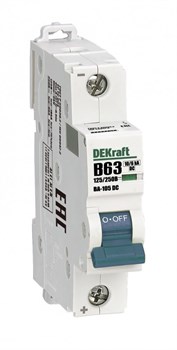 Dekraft Автоматический выключатель 1P 63A х-ка B 250В DC ВА-105 13361DEK - фото 79141