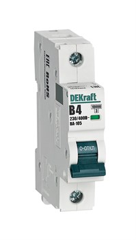 Dekraft Автоматический выключатель 1P 4A х-ка B ВА-105 10кА 13102DEK - фото 79565