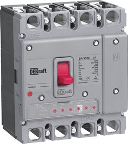 Dekraft Силовой автоматический выключатель с электронным расцепителем 4P 250А 70кА ВА-353E 22666DEK - фото 79633