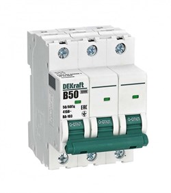 Dekraft Автоматический выключатель 3Р 50А х-ка B ВА-103 6кА 12246DEK - фото 79744