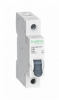Systeme Electric City9 Set Автоматический выключатель (АВ) С 20А 1P 4.5kA 230В C9F34120 - фото 80251