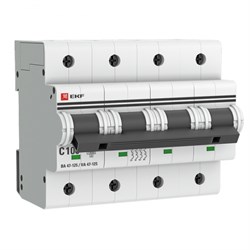 EKF PROxima ВА 47-125 Автоматический выключатель  (С) 4P 100А 15кА mcb47125-4-100C - фото 81200