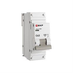 EKF Автоматический выключатель 1P 63А (C) 10kA ВА 47-100M без теплового расцепителя PROxima mcb47100m-1-63C-pro - фото 81403
