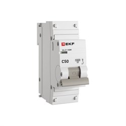 EKF Автоматический выключатель 1P 50А (C) 10kA ВА 47-100M без теплового расцепителя PROxima mcb47100m-1-50C-pro - фото 81405