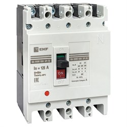 EKF PROxima Выключатель автоматический ВА-99М 100/125А 4P 5In 35кА mccb99-4P5In100-125m - фото 81611