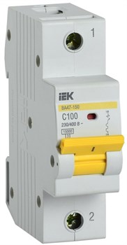 IEK KARAT Автоматический выключатель ВА47-150 1Р 100А 15кА характеристика C MVA50-1-100-C - фото 82186