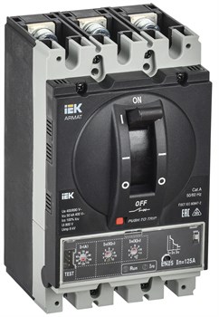 IEK ARMAT Автоматический выключатель в литом корпусе 3P A 50кА 125А эл. станд. AR-MCCB-3A-050-0125A-ELSC - фото 82552
