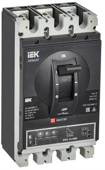 IEK ARMAT Автоматический выключатель в литом корпусе 3P H 50кА 400А эл. станд. AR-MCCB-3H-050-0400A-ELSC - фото 83005
