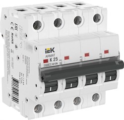 IEK ARMAT Автоматический выключатель M10N 4P K 25А AR-M10N-4-K025 - фото 83397