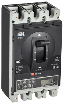 IEK ARMAT Автоматический выключатель в литом корпусе 3P I 150кА 630А эл. пр. AR-MCCB-3I-150-0630A-ELPC - фото 83650