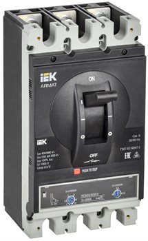 IEK ARMAT Автоматический выключатель в литом корпусе 3P I 150кА 630А ТМ рег. AR-MCCB-3I-150-0630A-ATUC - фото 83653