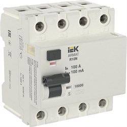 IEK ARMAT ВДТ R10N 4P 100А 100мА тип A-S AR-R10N-4-100AS100 - фото 84206