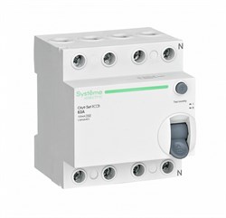 Systeme Electric City9 Set Выключатель дифференциального тока (ВДТ) 63А 4P 100мА Тип-AC 400В C9R56463 - фото 84262