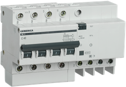 IEK GENERICA Диф. автомат АД14 4Р 40А 300мА MAD15-4-040-C-300 - фото 84799