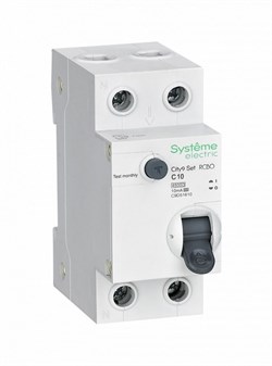Systeme Electric City9 Set Авт. выкл. диф. тока (АВДТ) 1P+N С 10А 4.5kA 10мА Тип-A 230В C9D51610 - фото 84809