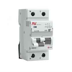 EKF Averes DVA-6 Диф. Автомат (C)  1P+N 40А/100мА тип А 6кА rcbo6-1pn-40C-100-a-av - фото 85195