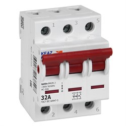 КЭАЗ OptiDin ВМ63PL Выключатель нагрузки 3P 32А 400В (BM63PL-332-УХЛ3) 328168 - фото 85285