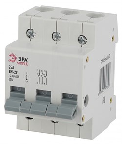 ЭРА SIMPLE-mod-64 SIMPLE Выключатель нагрузки 3P 25А ВН-29 Б0039254 - фото 85449