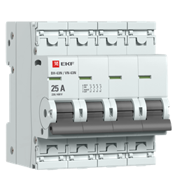 EKF Выключатель нагрузки 4P 20А ВН-63N PROxima S63420 - фото 85671