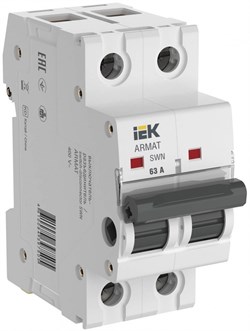 IEK ARMAT Выключатель нагрузки SWN 2P 63А AR-SWN-2-063 - фото 85677