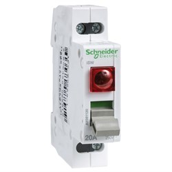 Schneider Electric Acti 9 iSW Выключатель нагрузки с индикатором 1P 20A красный A9S61120 - фото 85756