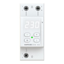 Welrok D2-63 реле напряжения 63 А (max 80 A) 13 900 ВА 4660251140069 - фото 85776