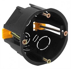 ЭРА KUP-68-45-black Коробка установочная КУП 68х45мм для полых стен саморез. пласт. лапк. черная IP30 Б0037432 - фото 86127