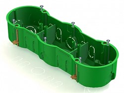 CHINT Коробка установочная 3-местная,212х70х45мм для скрытого монтажа в полых стенах (с саморезами, с мета 8810011 - фото 86150