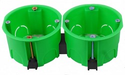 Hegel Коробка монтажная д/полых стен, внутр разм 65х44 мм, ниша: 68х45 мм, метал. лапки, IP20 КУ1202 - фото 86153