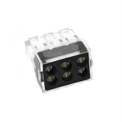 EKF PROxima Строительно-монтажная клемма СМК 773-106 6 отверстий 1,0-2,5мм2 (50шт.) plc-smk-106 - фото 86205