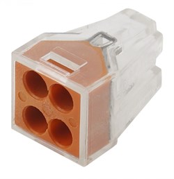 ЭРА NO-222-19 Клемма СМК, серия 104, 4 отверстия, 1.0-2.5мм2 (упак. 100 шт.) Б0033393 - фото 86216