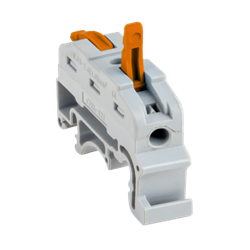 EKF PROxima Строительно-монтажная клемма СМК 222-421 на DIN-рейку проходная 1 полюс 0,08-4мм2 (25шт.) plc-smk-421-din - фото 86221