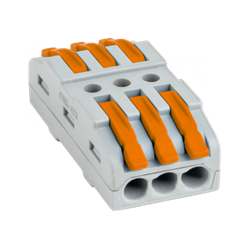 EKF PROxima Строительно-монтажная клемма СМК 222-423 проходная 3 полюса 0,08-4мм2 (25шт.) plc-smk-423 - фото 86227