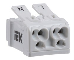 IEK Клемма пружинная соединительная КСП2-L+N UKZ-B06-2P-F0-E0-10 - фото 86274