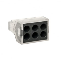 Строительно-монтажная клемма СМК 773-106 6 отверстий 1,0-2,5мм2 блистер (5шт.) EKF PROxima plc-smk-106b - фото 86292