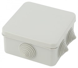 ЭРА Распаячная коробка KORz-100-100-50-6gv открытой установки КОР 100х100х50мм защелк крышка 6 вставл сальника IP55 Б0055757 - фото 86377