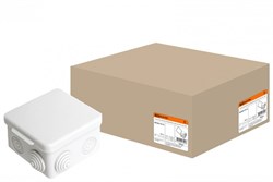 TDM Распаячная коробка ОП 80х80х50мм, крышка, IP54, 7вх. SQ1401-0112 - фото 86406