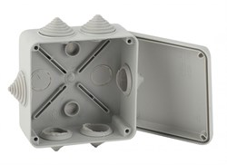 ЭРА Коробка распаячная открытой установки КОРv 100х100х50мм на винтах 6 гермовводов IP55 (48/1200) Б0047264 - фото 86428